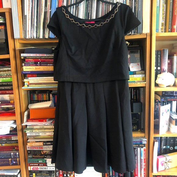 Betsey Johnson Black Dress Size 14 - Picture 1 of 5